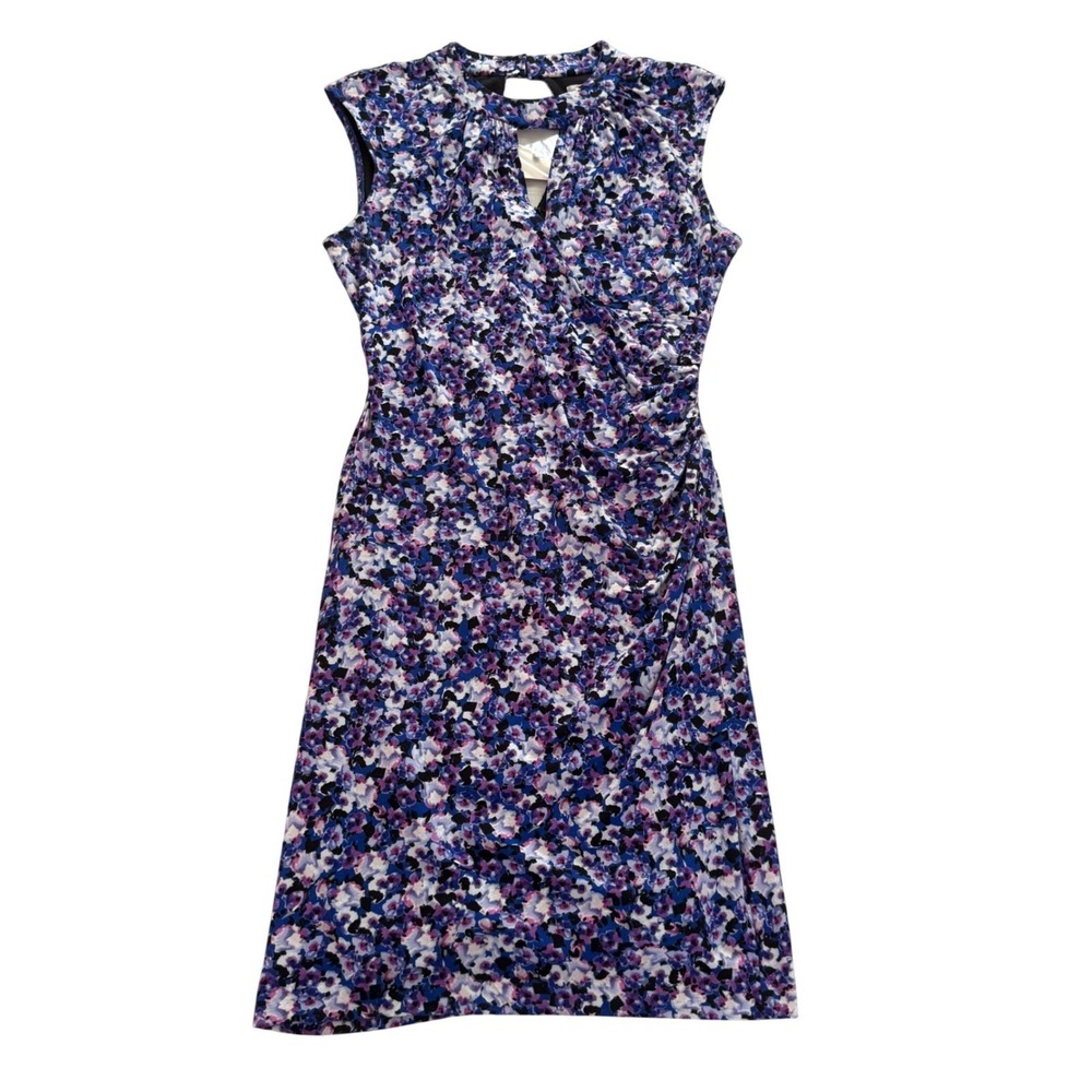 NWT VTG 90s Whimsigoth Ditsy Floral Cache Dress L 90s Grunge Ruched Sheath Buffy